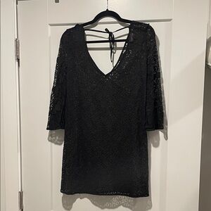 Topshop Black Lace‎ Dress Beach Cover Up Size Small